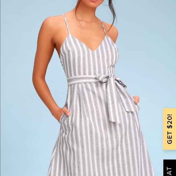 [Lulu’s] NWT Nelson Striped Midi Dress - Picture 4 of 4